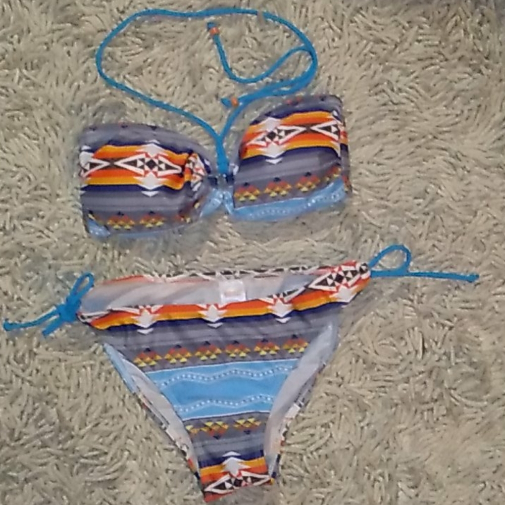 New Multi colored junior bikini Large